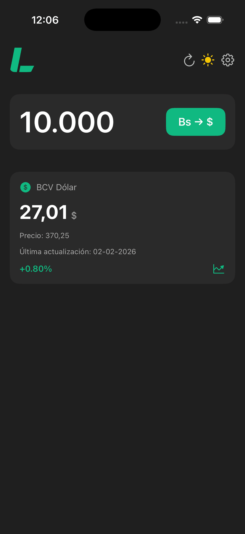 Lucca iOS - Pantalla principal